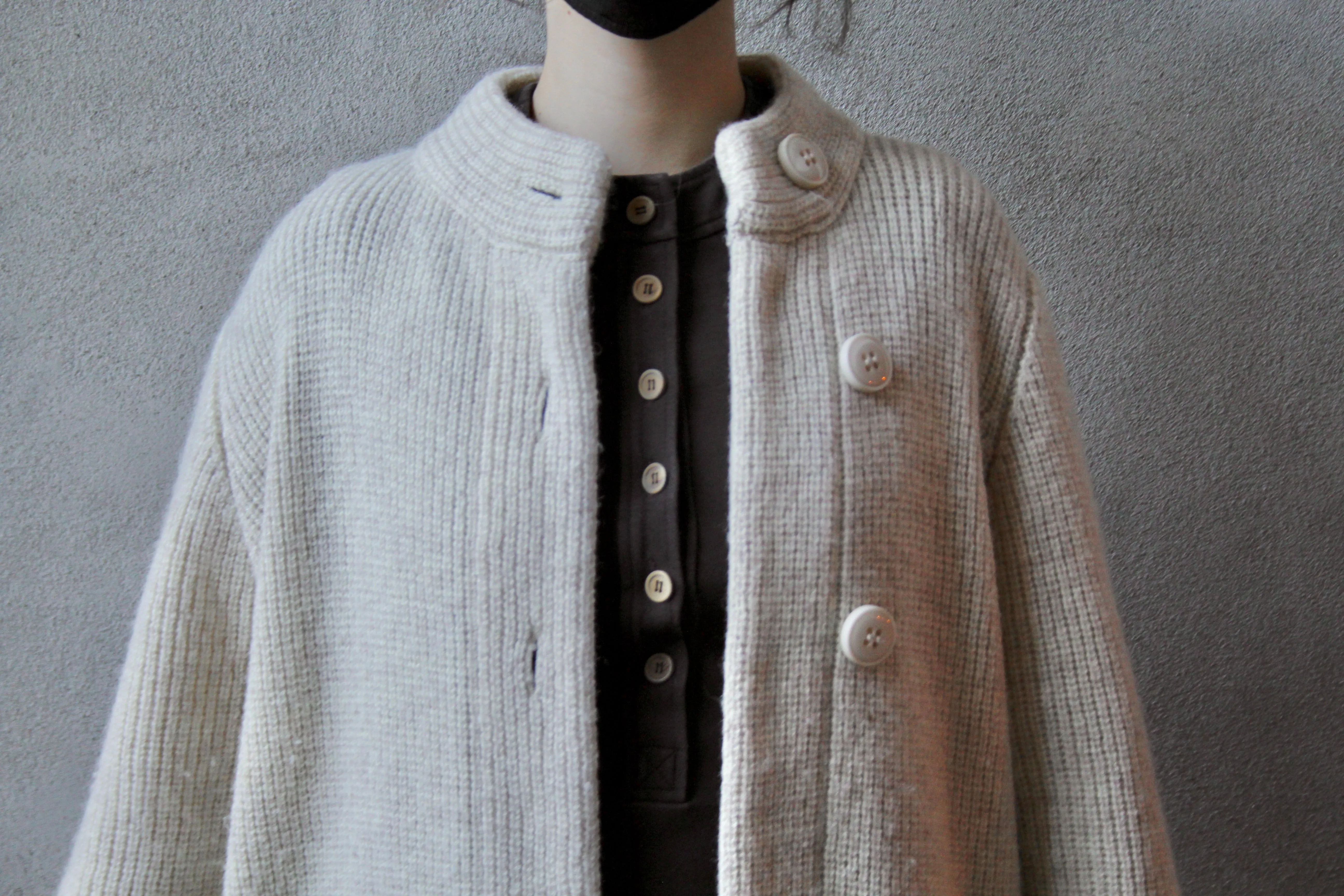 60s 100% Wool Longline Cream Cardigan