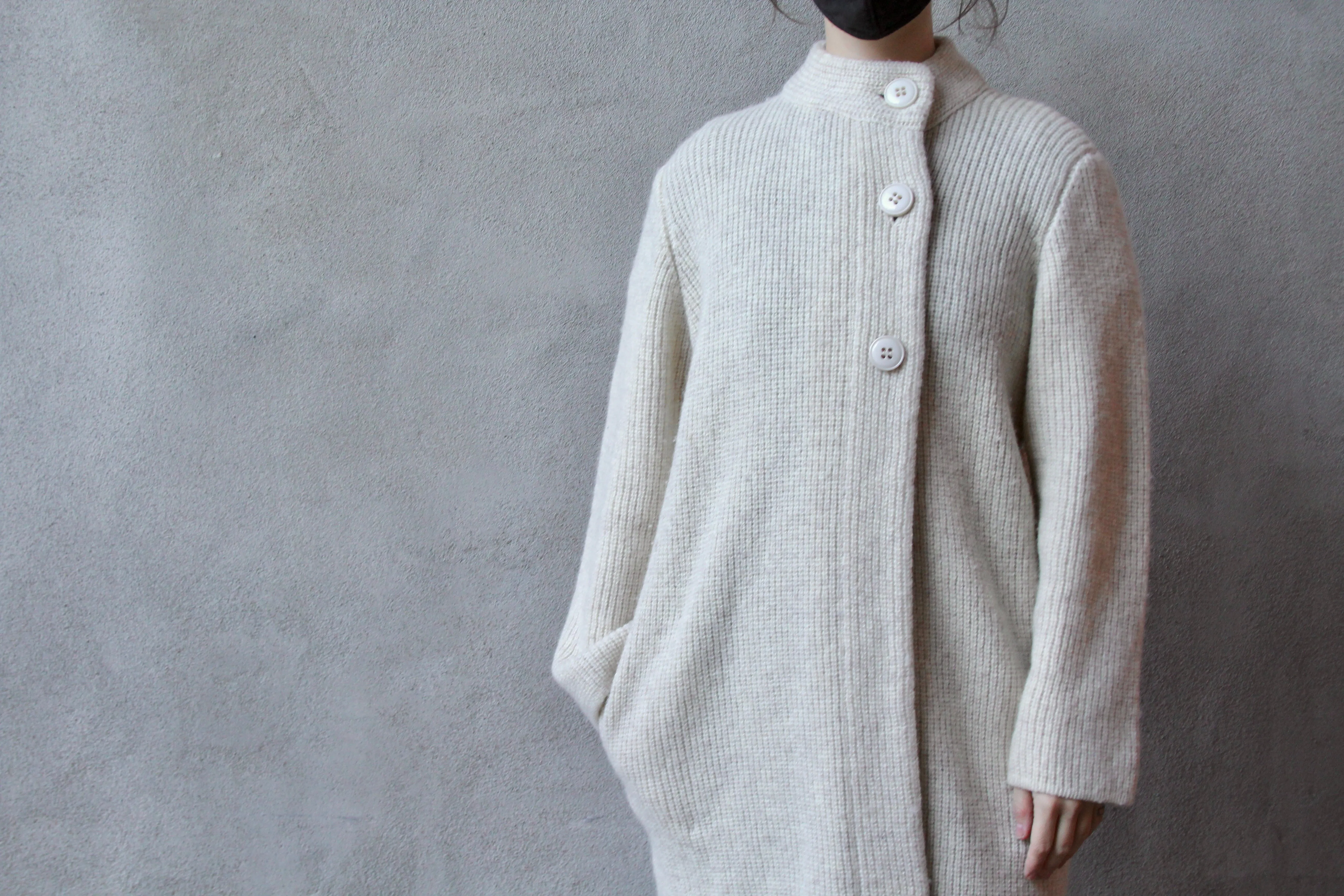 60s 100% Wool Longline Cream Cardigan