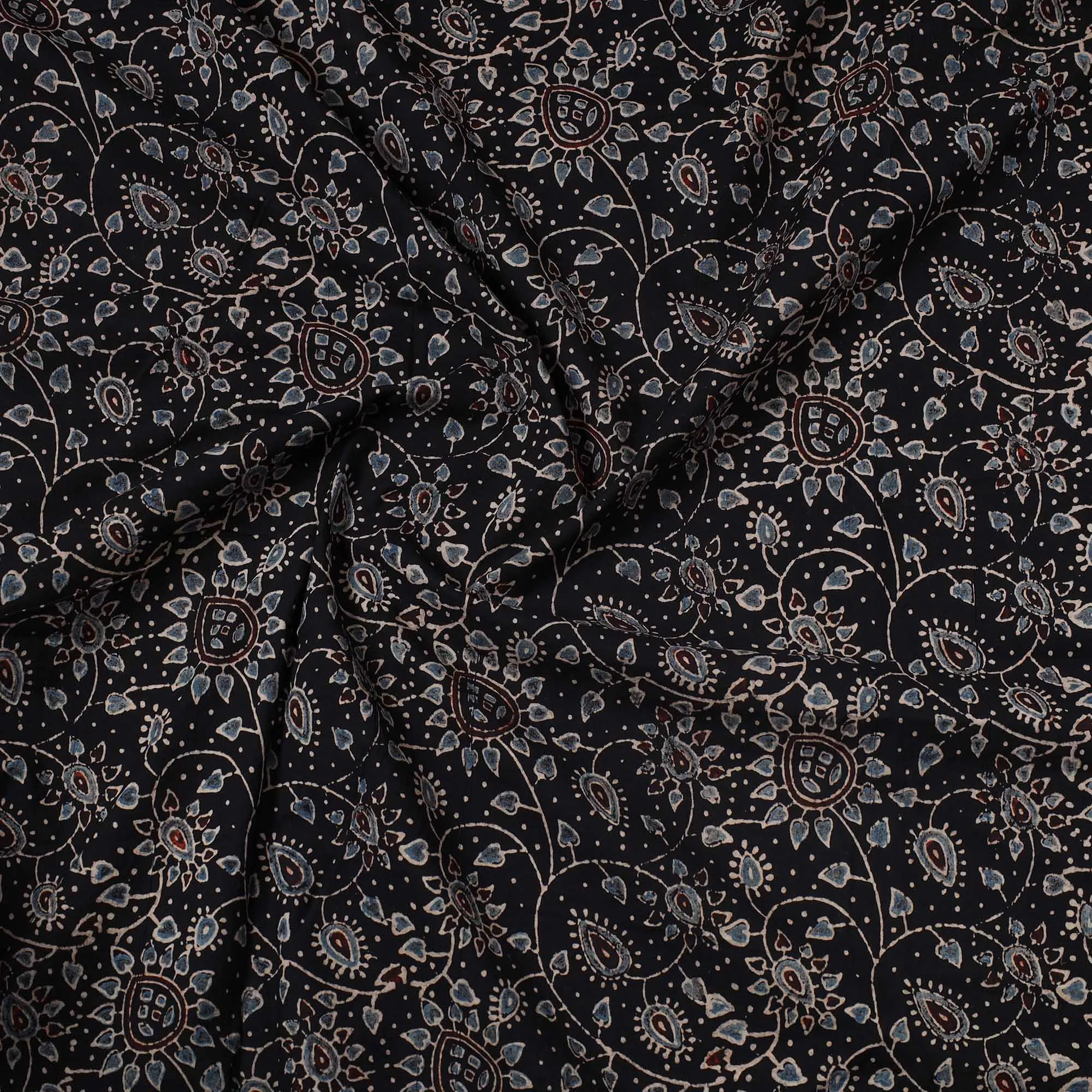 Ajrakh Block Printed Cotton Precut Fabric 05