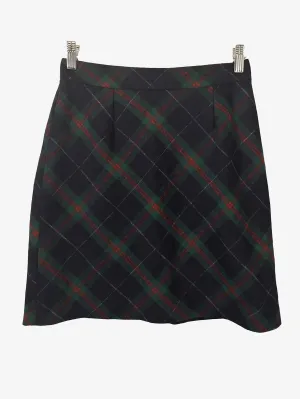 Alannah Hill Essential Plaid Wool Mini Skirt Size 8