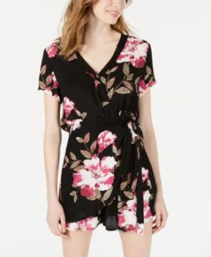 American Rag Juniors' Floral-Print Wrap Romper Size S