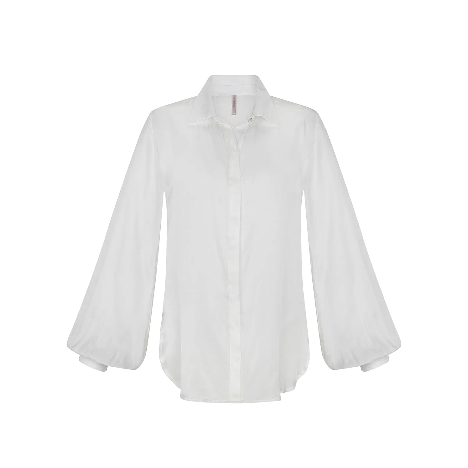 Antibes white see-thru shirt by Aguaclara