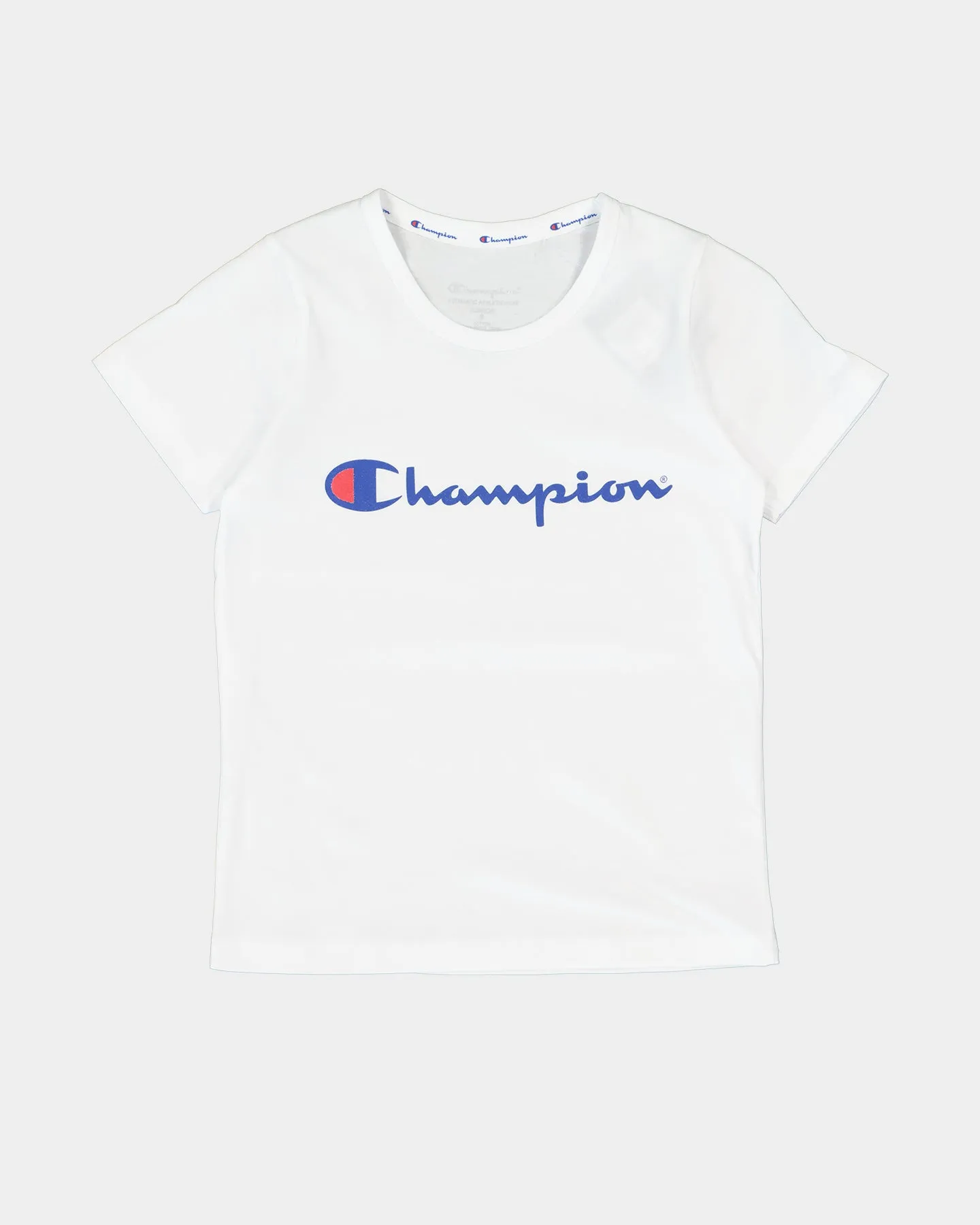 Champion Kid's Script Short Sleeve T-Shirt White