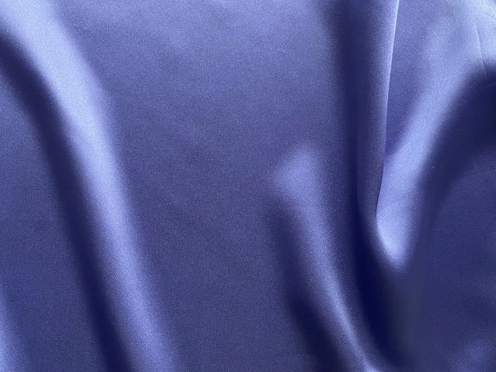 Deep Iris Silk Satin Charmeuse