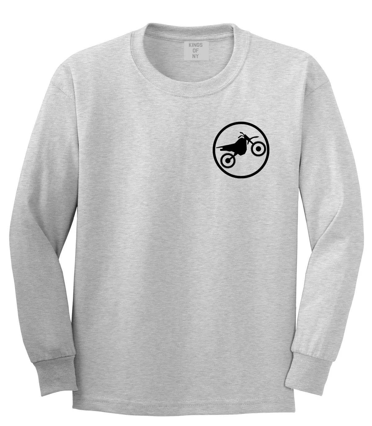 Dirt Bike Chest Mens Long Sleeve T-Shirt