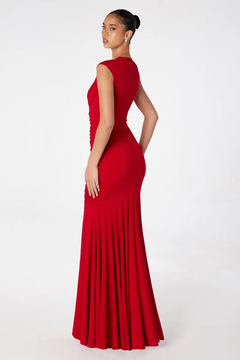 Elegant Sleeveless V-Neck Long Evening Dress | Formal Dress