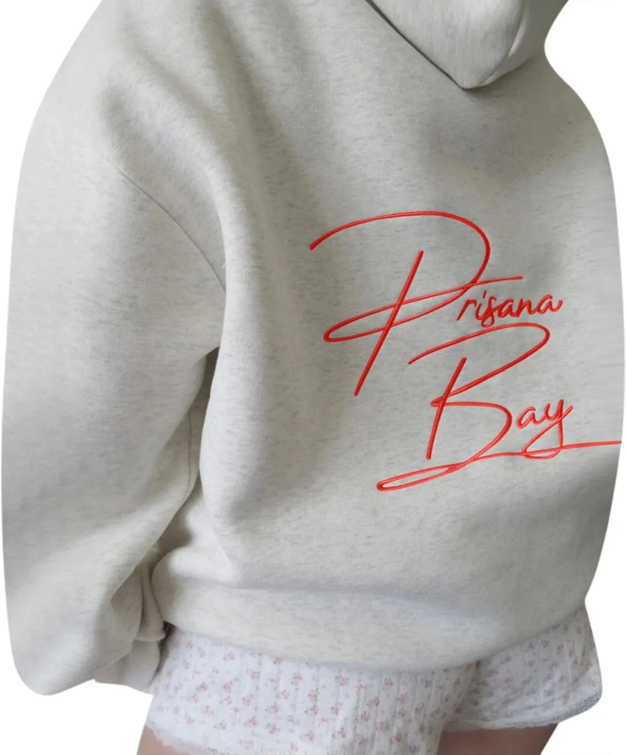 Embroidered Bow Hoodie For Women Trendy Preppy Sweatshirts Aesthetic Hoodies Cute Hoodie Casual Essential Sweater