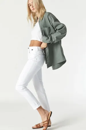 Kathleen Slim Boyfriend Jeans White