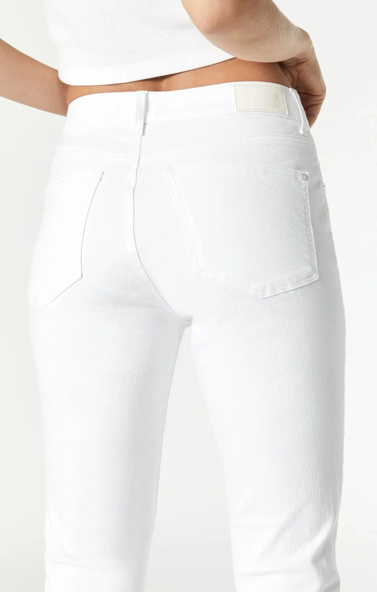 Kathleen Slim Boyfriend Jeans White