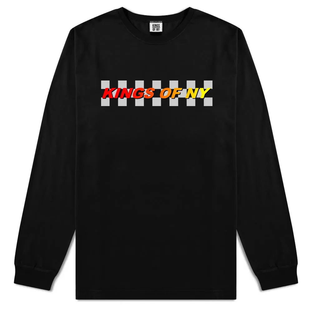 Kings Of NY Racing Box Logo Mens Long Sleeve T-Shirt