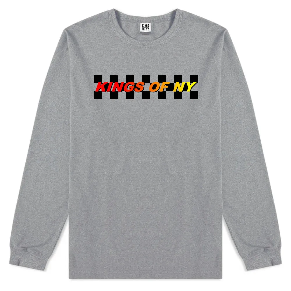 Kings Of NY Racing Box Logo Mens Long Sleeve T-Shirt