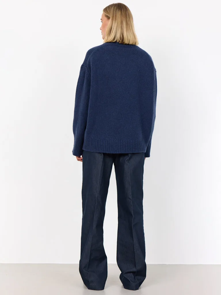 Levete Room Perle Roll Neck Sweater in Mood Indigo