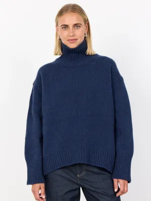 Levete Room Perle Roll Neck Sweater in Mood Indigo
