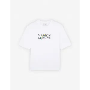 Men Maison Kitsune Flowers Oversize Tee-Shirt - White