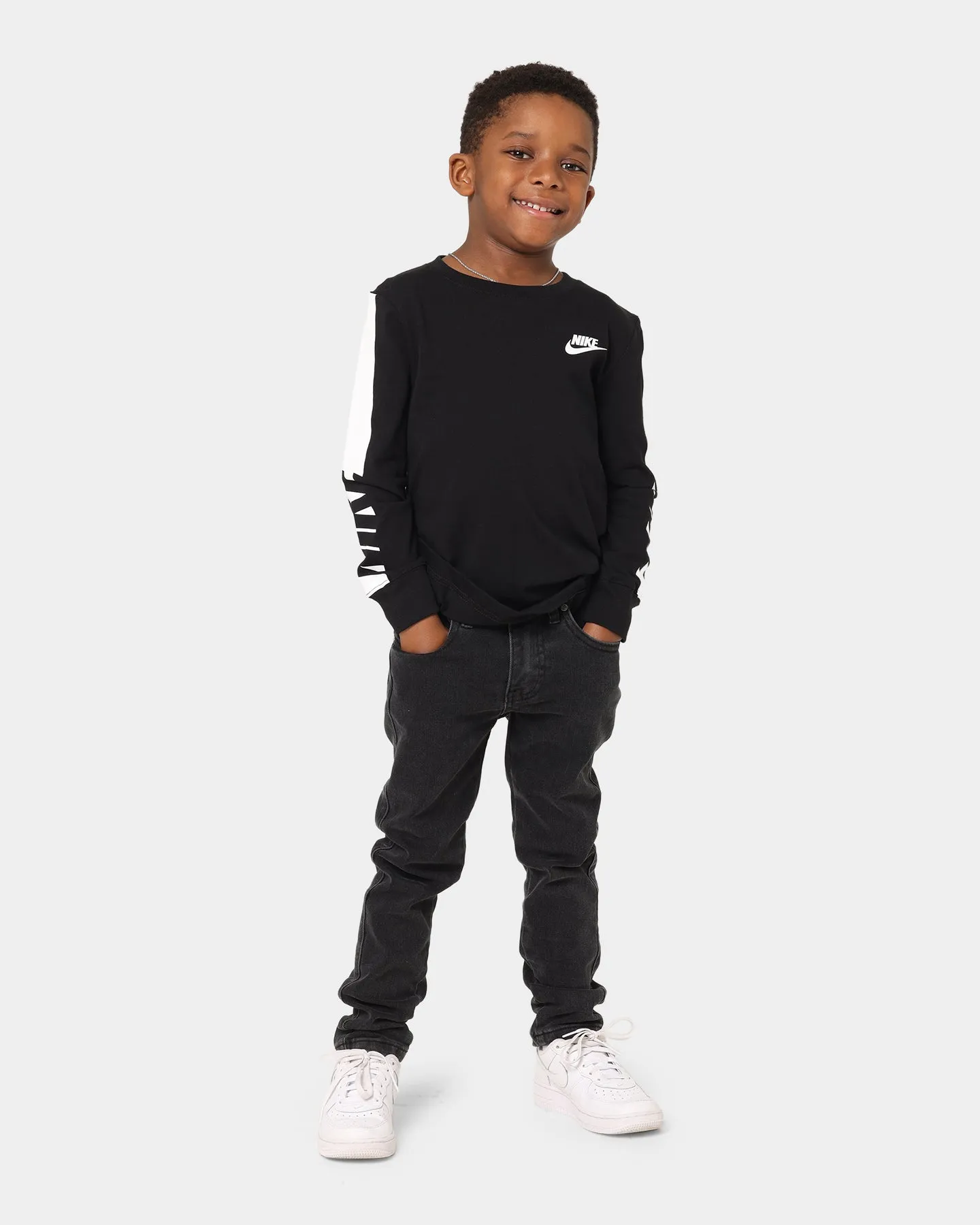 Nike Kids' Amplify Long Sleeve T-Shirt Black/White
