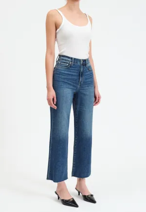 Pleaser High Rise Wide Ankle in Uptown By Daze Denim