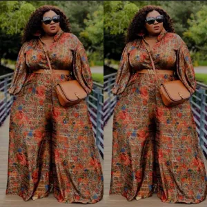 Plus-Size Palazzo Floral Jumpsuit