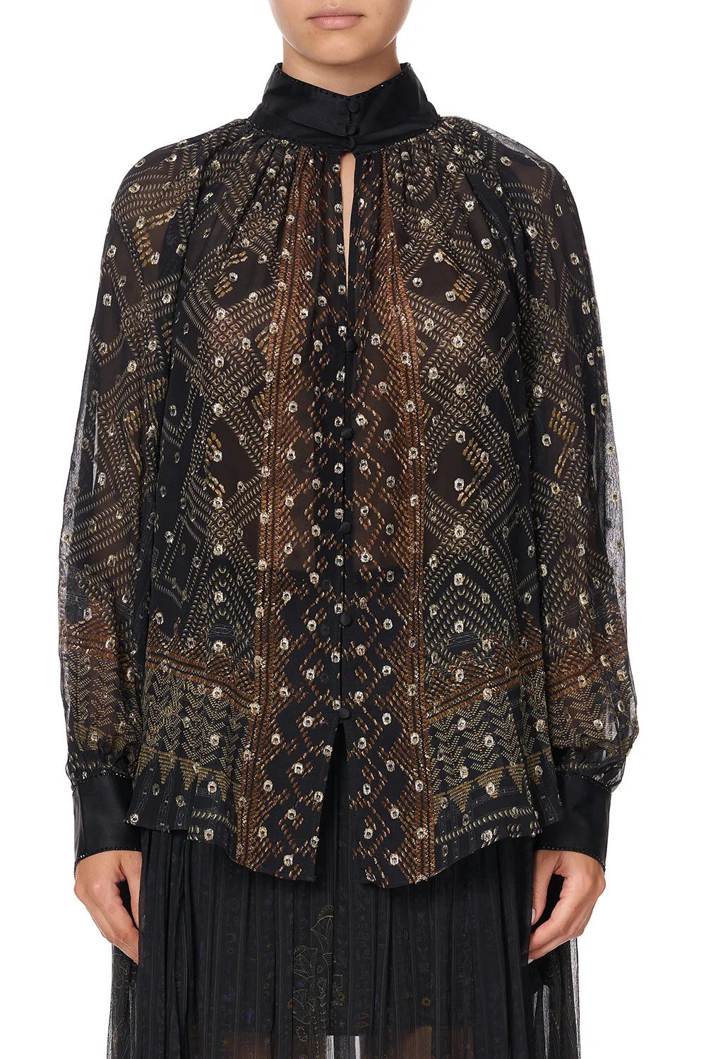 RAGLAN BUTTON UP SHIRT COBRA KING