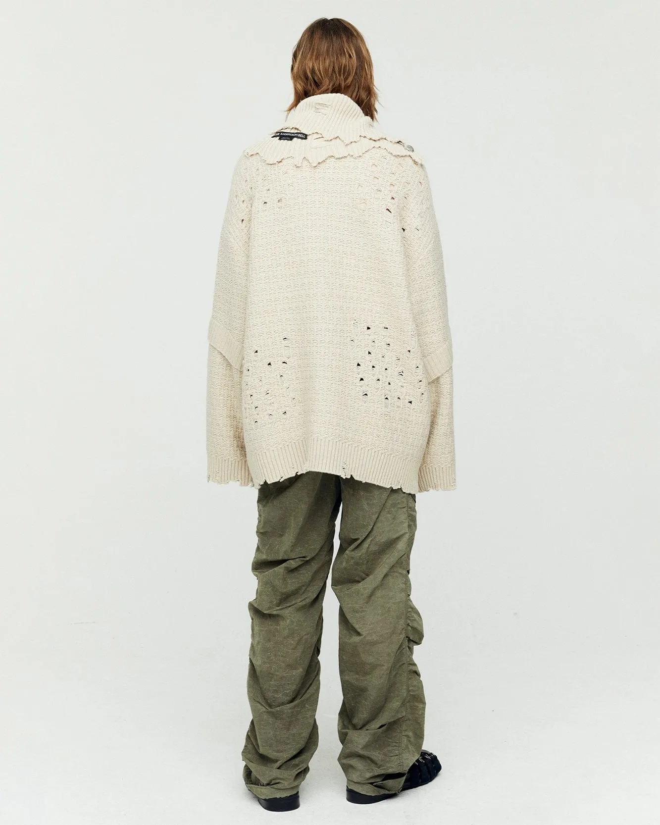 ROGHEN WOOL LONG CARDIGAN atb1156m(ECRU)