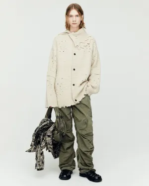 ROGHEN WOOL LONG CARDIGAN atb1156m(ECRU)