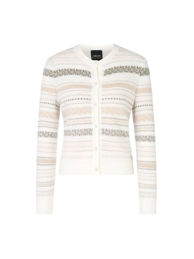 Sage Powder Striped Knit Cardigan