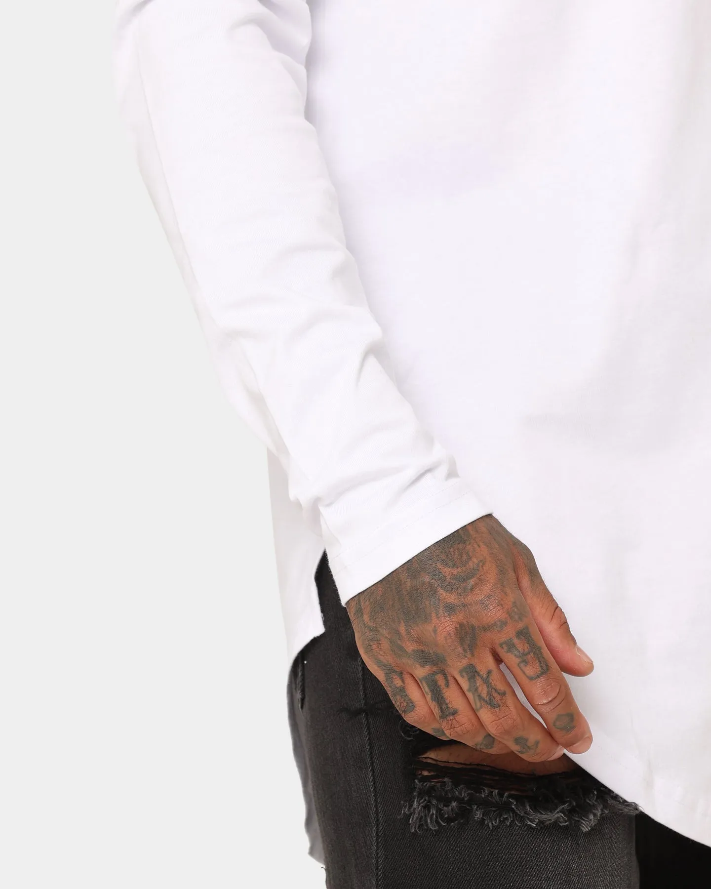 Saint Morta Cursive El Duplo Long Sleeve T-Shirt White/Black