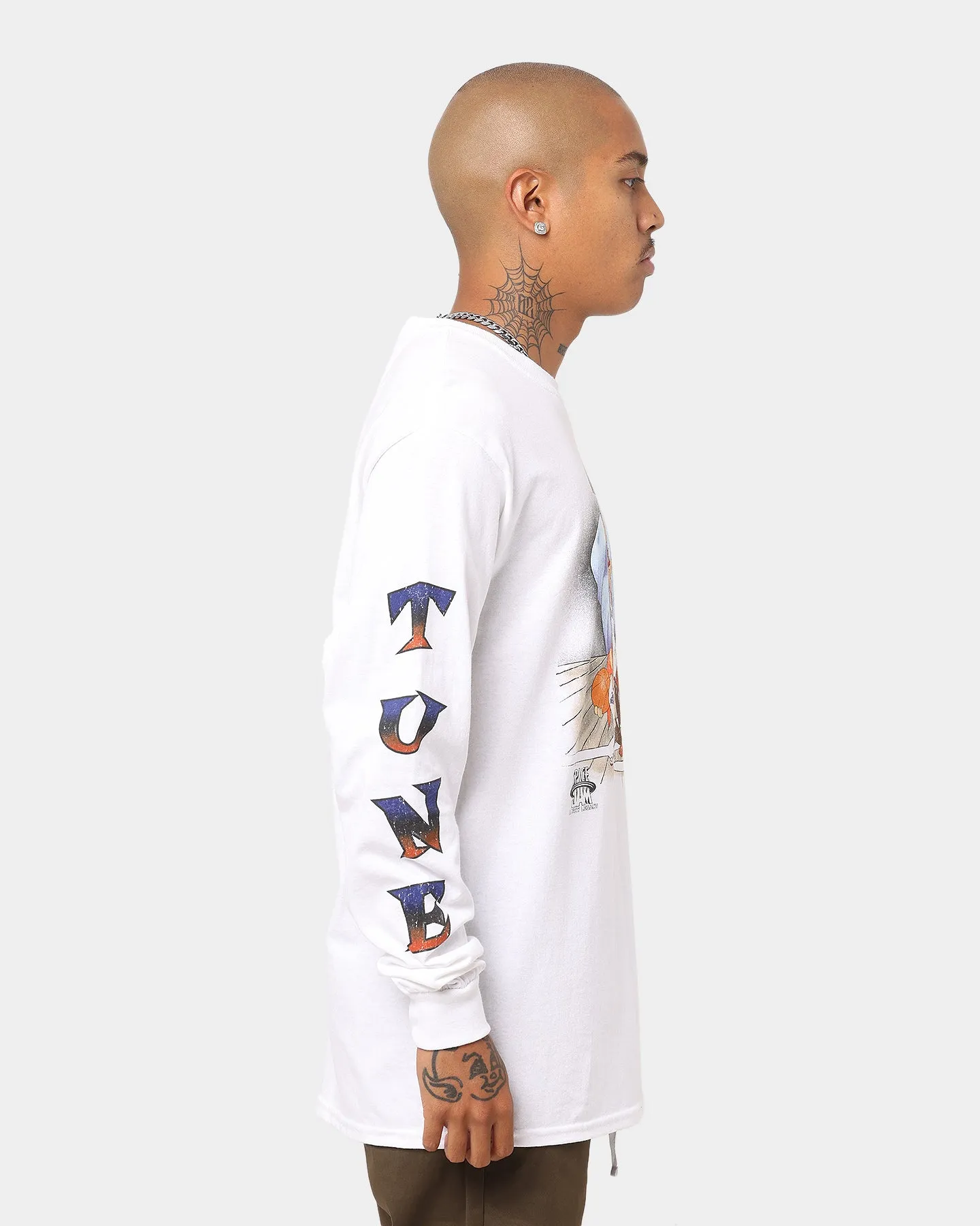 Space Jam Planets Long Sleeve T-Shirt White