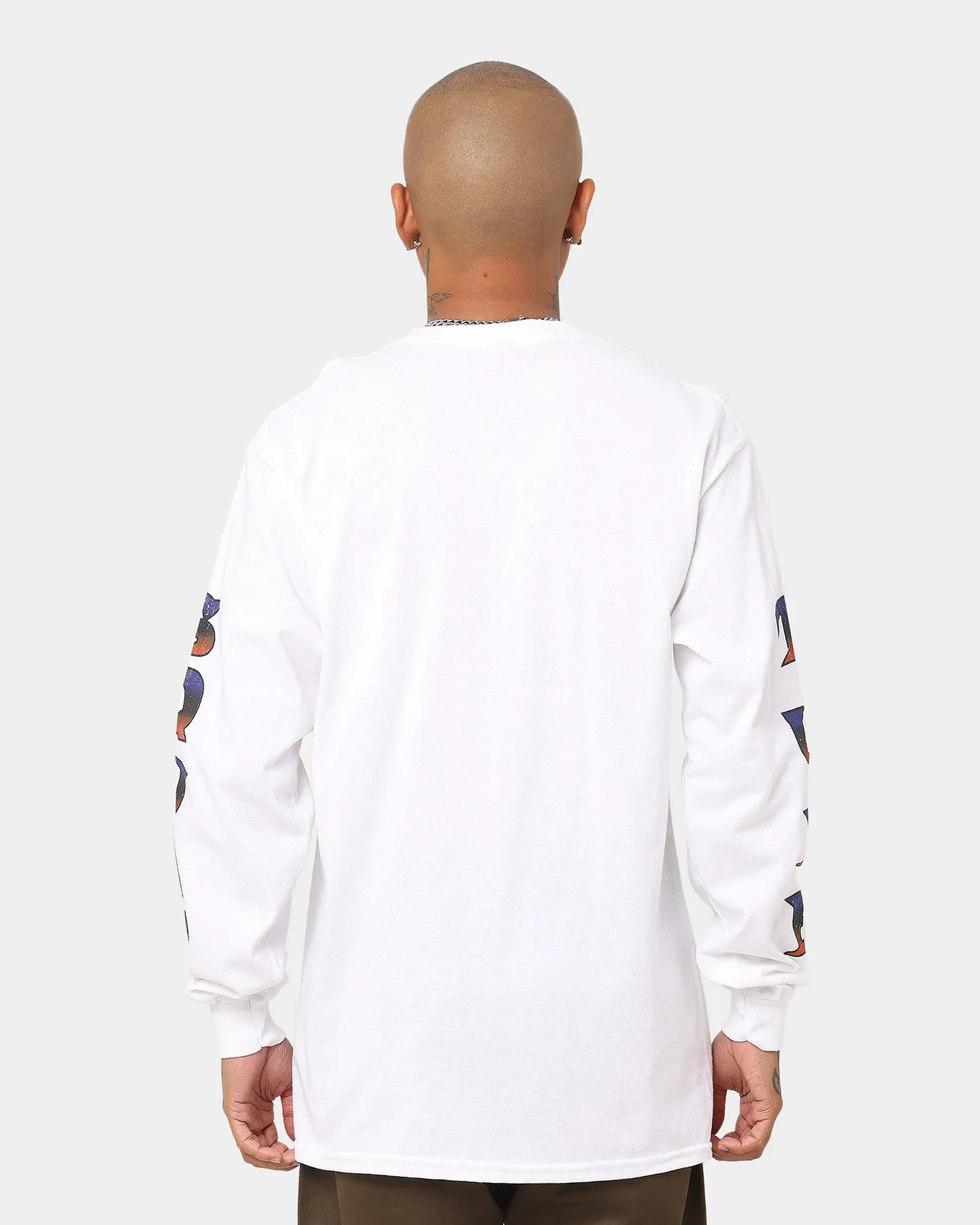 Space Jam Planets Long Sleeve T-Shirt White