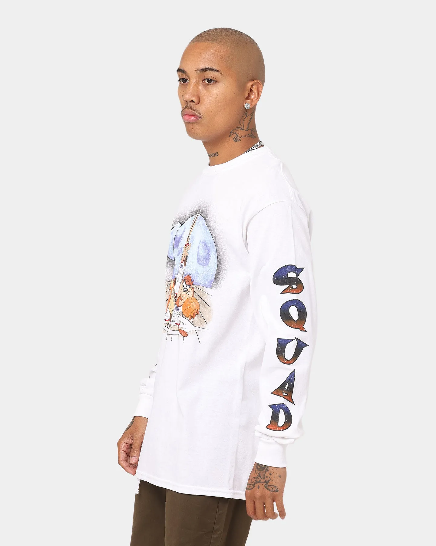 Space Jam Planets Long Sleeve T-Shirt White