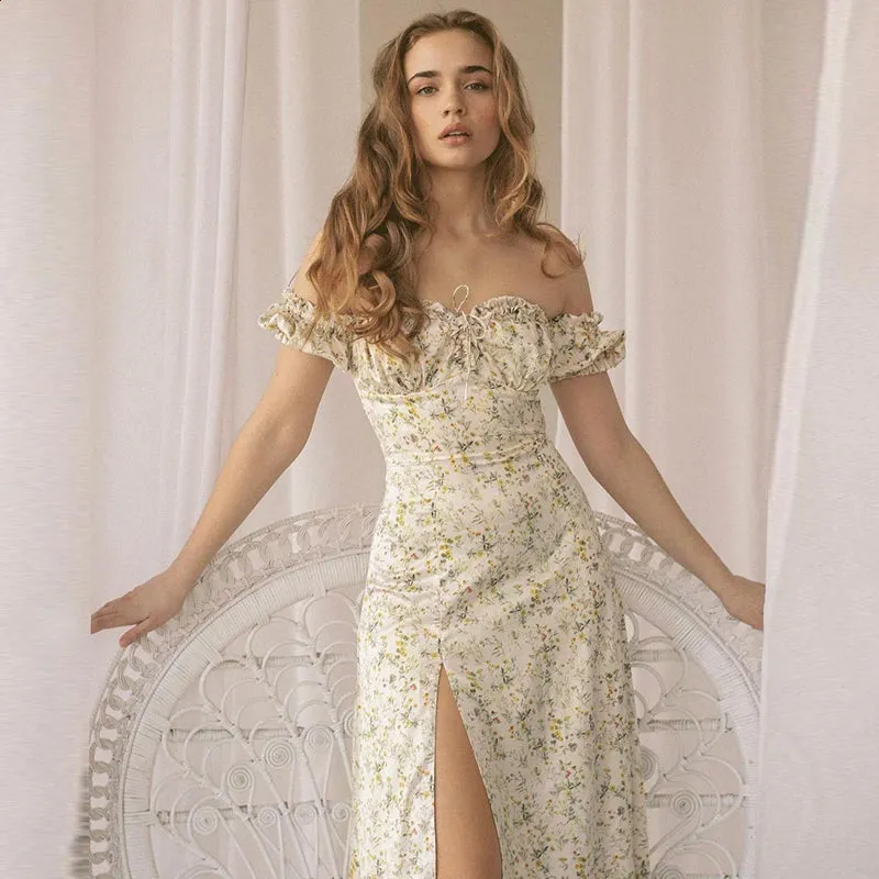 TastyHottie - Abby Floral Off Shoulder Maxi Dress