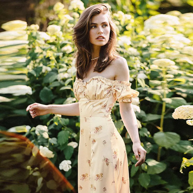 TastyHottie - Abby Floral Off Shoulder Maxi Dress