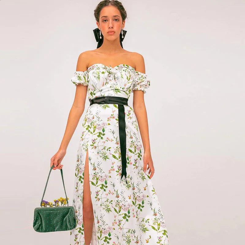 TastyHottie - Abby Floral Off Shoulder Maxi Dress