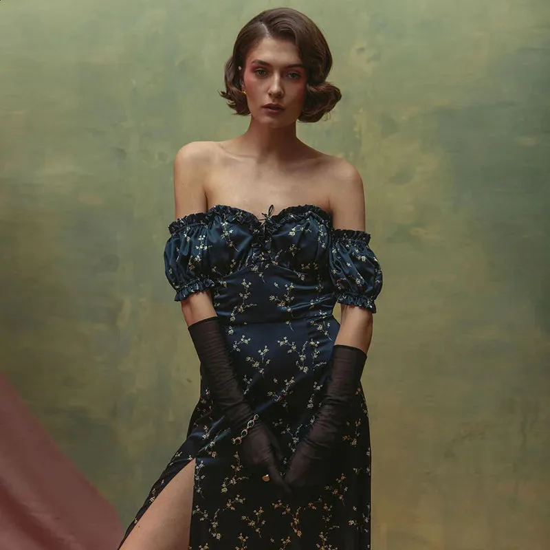 TastyHottie - Abby Floral Off Shoulder Maxi Dress