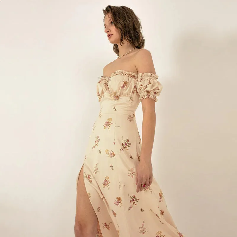 TastyHottie - Abby Floral Off Shoulder Maxi Dress