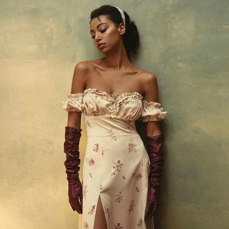 TastyHottie - Abby Floral Off Shoulder Maxi Dress