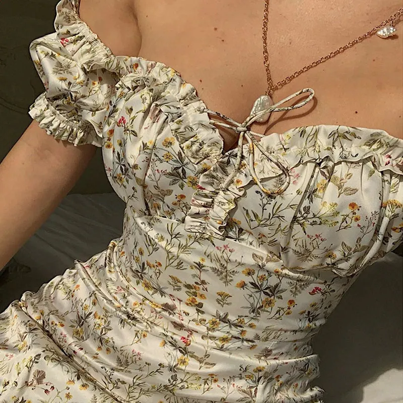 TastyHottie - Abby Floral Off Shoulder Maxi Dress