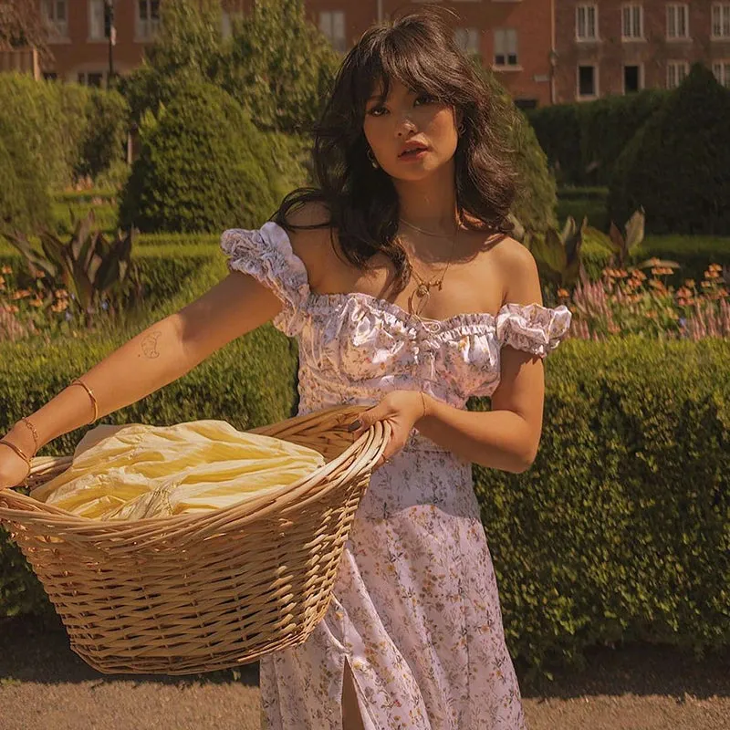 TastyHottie - Abby Floral Off Shoulder Maxi Dress
