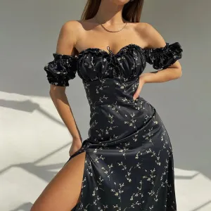 TastyHottie - Abby Floral Off Shoulder Maxi Dress
