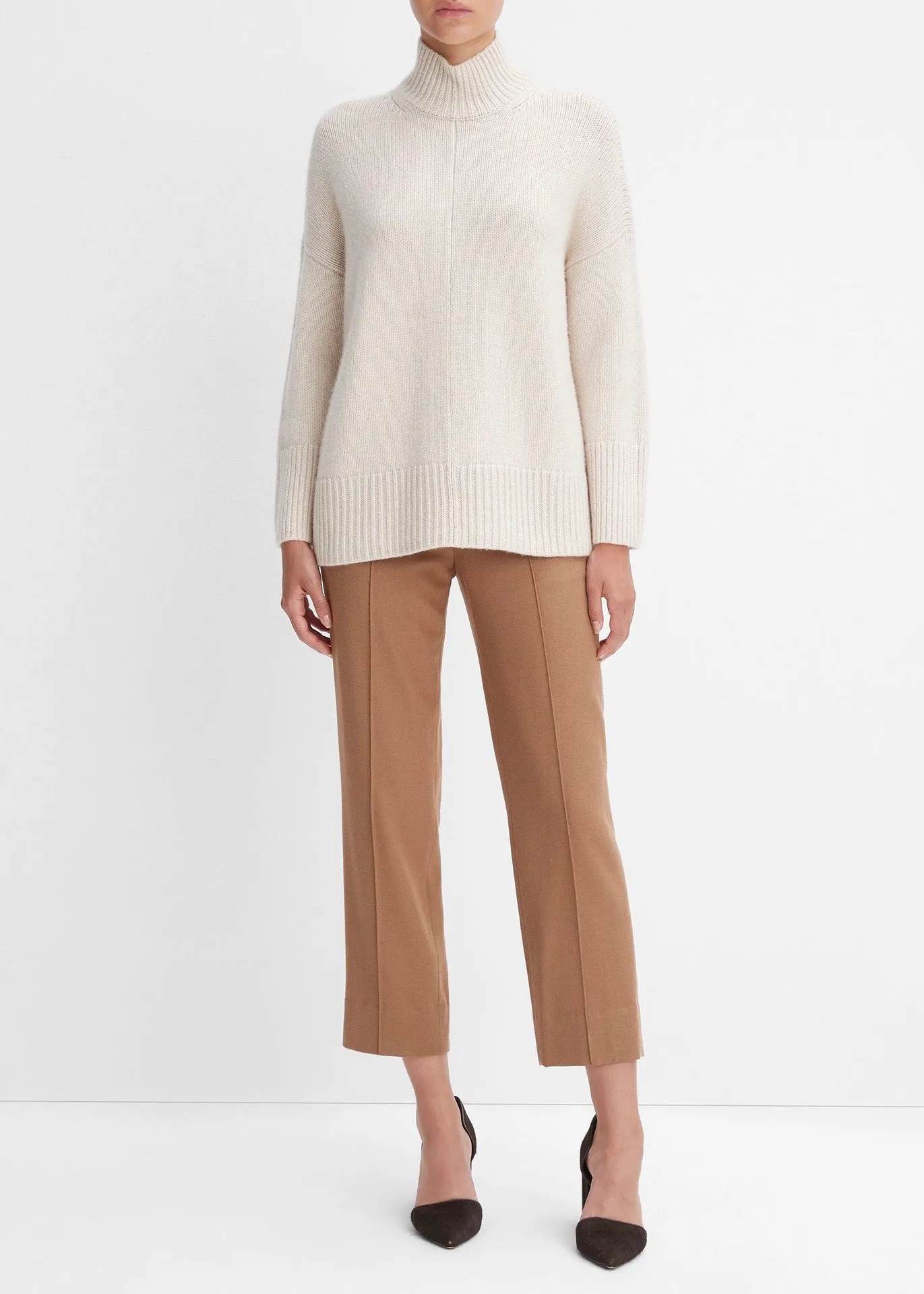 Trapeze Turtle Neck (Heather Latte)