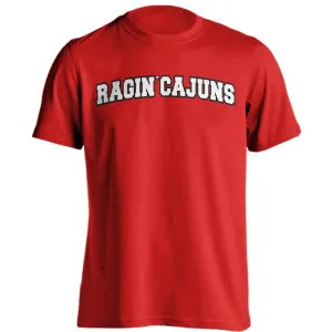U of Louisiana at Lafayette Ragin' Cajuns Arched Text Short Sleeve T-Shirt